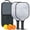 Black-2, variant on Pickleball Paddles Set Of 2, Fiberglass Surface, Ice Crystal Print, 4 Balls & Bag