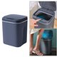 thumbnail image 3 of bote de basura automático Contenedor de inductivo sin inteligente eléctrico incorporado de de carga USB con tapa para Cocina Oficina - 14L gris 14L gris oscuro Magideal bote de basura automático, 3 of 7