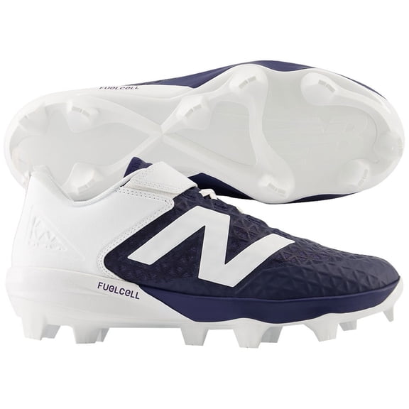New Balance Mens 4040V8 Low TPU Molded Baseball Cleats Navy/White 13