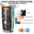 thumbnail image 7 of 20 Oz Paw Prints and Bones Coffee Tumbler Double Wall Insulated Stainless Steel Water Bottle | Metal Reusable Thermoses Flask with Cup Cap | Leak & Sweat Proof with Anti-Dust Lid, 7 of 7
