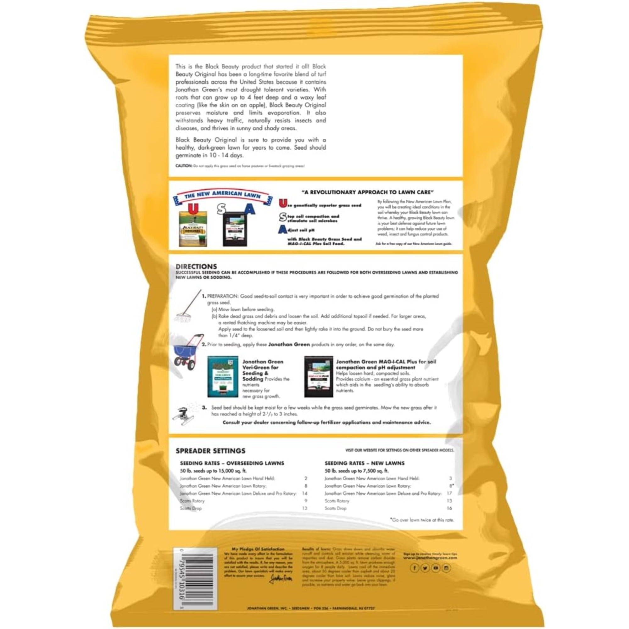 Jonathan Green BLACK BEAUTY TALL FESCUE GRASS SEED MIXTURE, 50lb