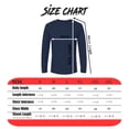 thumbnail image 2 of Gildan Softstyle Cotton with Long Sleeve T-Shirt, Crewneck Rib Collar Navy Tee, S, 2 of 4