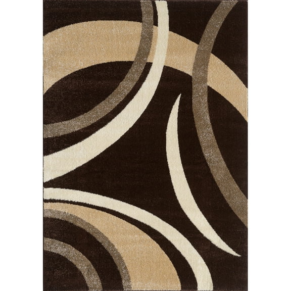 L'Baiet Abigail Graphic Area Rug Brown 4' x 6' Medium Area Rugs Carpet for Living Room, Bedroom, Dining Table, Office, Hallway, Foyer | Neutral Colorful Modern Abstract Home Decor