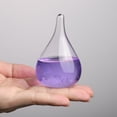 thumbnail image 2 of Transparent Water Drop Storm Glass Drip Barometer Weather Forecast Storm Forecast Monitoring Bottle Home Decoration Purple, 2 of 8