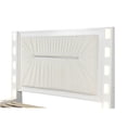 thumbnail image 5 of JERFIT Milky White Queen 5-Piece LED Modern Bedroom Set with Upholstered Bed, Dresser, Mirror, Nightstand & Chest, Wood Furniture, 5 of 10