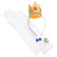 thumbnail image 2 of 1 juego de accesorios de disfraz de princesa para mujeres y niñas, pendientes de aro para el pelo de corona, broche para guantes, 2 of 5