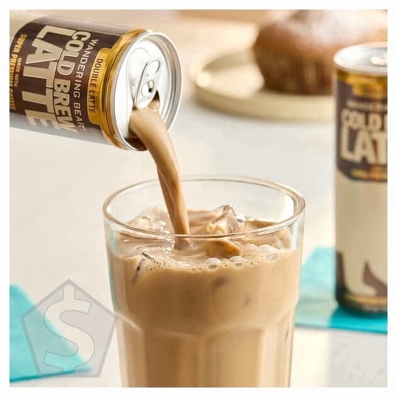 Wandering Bear Double Latte High Protein Cold Brew Coffee 8 fl. oz. - 12/Case