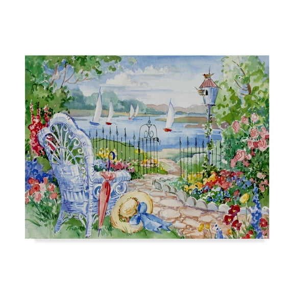 Trademark Fine Art 'Summer Breeze Chairs' Canvas Art by Barbara Mock