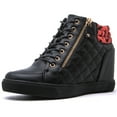 thumbnail image 3 of GLOBALWIN Women's Ankle Boots Black/Watermelon Red Wedge Sneakers For Women 5.5M, 3 of 8