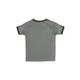 thumbnail image 2 of Rabbit Skins Toddler 100% Cotton Jersey Short Sleeve Soccer Ringer Tee, Granite Heather/Vintage Smoke, 5/6, 2 of 2