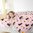 thumbnail image 2 of Feelyou Cute Cat Twin Comforter Sets, Pink Cartoon Bedding Set, 2-Piece, 2 of 6