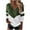 Olive Green, variant on Women's Sweater Long Sleeve V Neck Color Block Thin Cable Knit Pullover Top Khaki M
