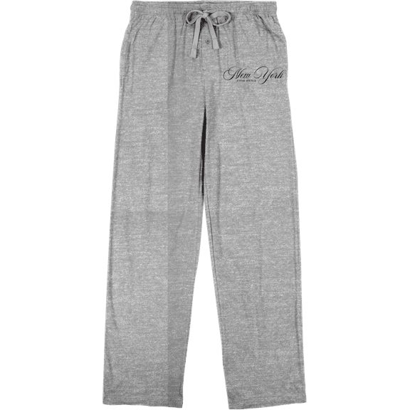 New York Fifth Avenue Men's Heather Gray Sleep Pajama Pants-Medium