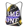 thumbnail image 3 of XMXT Waterproof Gym Bag, Retro Game Handle Elements Pattern Drawstring Backpack for Men, s Multicolor, 3 of 8