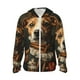 thumbnail image 1 of Balery Modern Cute Dog Sudadera ligera de manga larga con capucha y protección solar UPF 50+ para hombre y mujer, ideal para pesca y running-3X-Large, 1 of 7