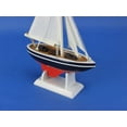 thumbnail image 4 of Hampton Nautical Wooden Endeavour Model Sailboat Decoration 9" - Small Wood Sailboat - Wooden Mo, 4 of 7