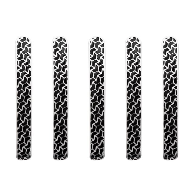 5 pegatinas para manija exterior de 4 puertas, embellecedores para Wrangler JK 2007-2017, color negro brillante Jadeshay A