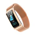 thumbnail image 2 of sweethay inteligente AK12 Pantalla a color de cardíaco recargable Reloj inteligente IP67 Reloj deportivo resistente al agua Relojes inteligentes oro cinturón de acero, 2 of 8