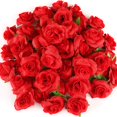 thumbnail image 2 of 20 piezas de flores artificiales de seda color crema rosa gran oferta ramo de novia para boda y Navidad álbum de recortes regalo de bricolaje decoración de arco de jardín para el hogar, 2 of 5