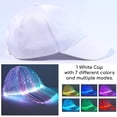thumbnail image 2 of Fiber Optic Light Up Baseball Cap LED Hat with 7 Colorful Luminous, 2 of 11
