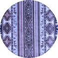 thumbnail image 1 of Ahgly Company Indoor Round Oriental Blue Modern Area Rugs, 7' Round, 1 of 4