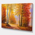 thumbnail image 3 of Designart Morning Sunlight Through The Autumn Trees Canvas Wall Art, 3 of 4