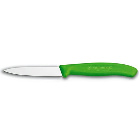- Victorinox 3.25 Inch Swiss Classic Paring Knife with Straight Edge, Spear Point, Green