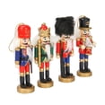 thumbnail image 4 of 4 Pieces Nutcracker Soldier Figure Decor Party Favors 4.72inch Wooden Nutcracker, 4 of 9