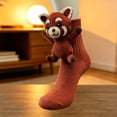 thumbnail image 5 of FAIOROI 3D Plush Animal Crew Socks for Women, Cute Cartoon Stuffed Toy Socks, Soft Cozy Knit Holiday Christmas Sock, 5 of 6