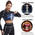 thumbnail image 2 of Long Sleeve Shirts For Women Sauna Jacket Slimming Sweat Sauna Suit Sauna Shirt Workout Tops Body Shaper Womens Long Sleeve Tops, 2 of 7