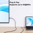 thumbnail image 4 of Fasgear USB C to HDMI Cable (4K@60Hz) 6ft Type C to HDMI Cable [Thunderbolt 3] for MacBook Pro 2021/ Pro 2020/ Air 2019, iPad Pro 2021,Galaxy S10 S9, Mate 10, Surface Book 2 Etc 1.8m, 4 of 7