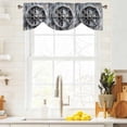 thumbnail image 4 of Tie Up Valances for Windows, Grey Rudder Coastal Adjustable Valance Curtains Window Treatment for Living Room/Bedroom Windows, Nautical Beach Retro Rod Pocket Kitchen Curtains & Drapes 54x18 Inch, 4 of 9