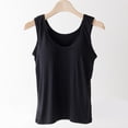 thumbnail image 4 of Bras for Women,Upgraded Seamless Camisole Undershirt for Women Built-in Removable Bra Pads Sleeveless Soft Innerwear Summer,Sports Bras for Women,Black,M, 4 of 5