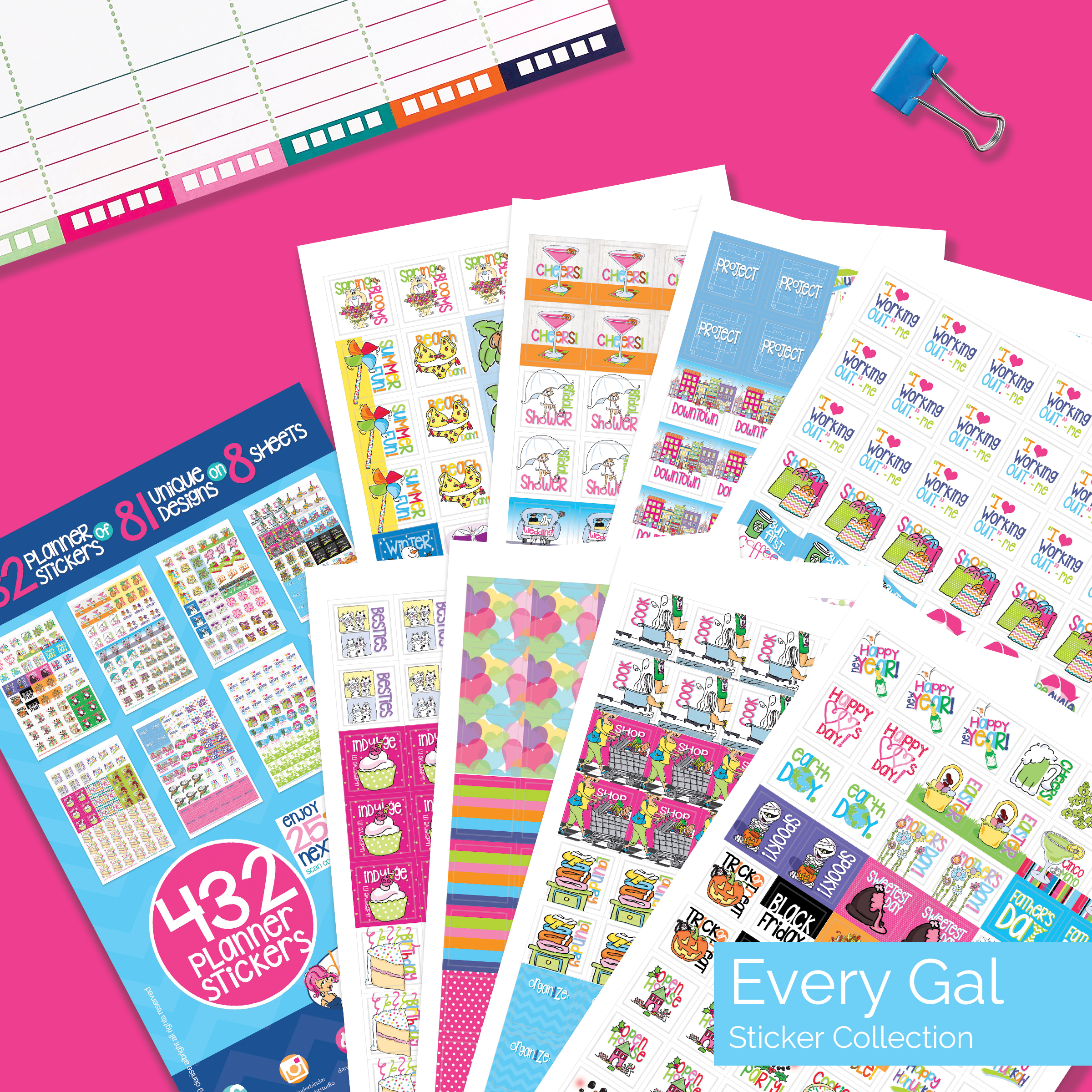 Planner Stickers, Every Gal Collection (Qty 432) - Holidays, Birthdays,  Home, Wedding, Shower, Work, Appointments, Party, Date Night, Seasons,  Workout Tracking & Tasks for any Planner or Organizer 