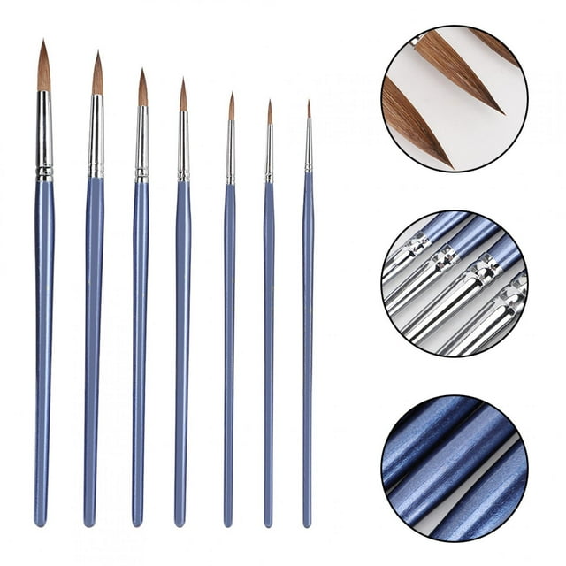 Pincel para pintar acrílico, juego de 7 pinceles para pintar, juego de pinceles para pintar, diseño aerodinámico