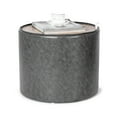 thumbnail image 5 of Homebeez PU Round Storage Ottoman Footrest Stool, Coffee Table with Removable Wooden Lid for Bedroom/Living Room, Gray 18.7"D x 15.5"H, 5 of 6