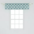 thumbnail image 2 of Ambesonne Circle Pattern Window Valance, Wavy Strokes Ethnic, 42" x 12", Petrol Blue Cream, 2 of 3