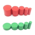 thumbnail image 2 of de Bloques de Cilindro de Montessori Knobless, Juguete de Aprendizaje de Matemáticas para Niños CUTICAT Cilindros Montessori, 2 of 8