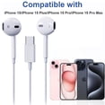 thumbnail image 3 of Auriculares con cable USB-C para iPhone 15 con micrófono y control de volumen, 3 of 7