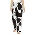 thumbnail image 2 of Lsque Cow Skin 2 Print Women's Pajama Pants, Lounge Pant - Comfortable Home Wear,Elastic Waistband, Stylish Design-XX-Large, 2 of 9