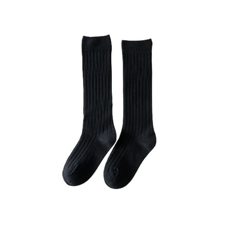 

Baby Toddler Knee Tall Socks Solid Knit Rib Uniform Socks for Newborn Girls and Boys