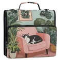 thumbnail image 5 of FORMRS Zipper Binder with Shoulder Strap 2-inch Ring 500 Sheet Capacity File Bag, Pink Sleeping Cat, 5 of 5