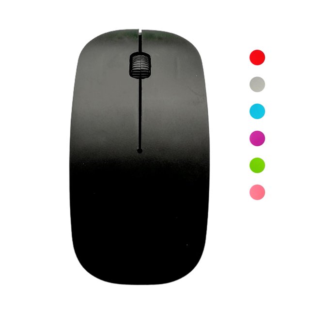 Ratón inalámbrico portátil y creativo de 2,4 GHz, ultrafino y bonito, con receptor para PC y portátil.