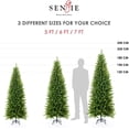 thumbnail image 2 of Artificial Christmas Tree,Classic Kingswood Fir Pencil Tree 5/6/7 FT (7.5FT), 2 of 7