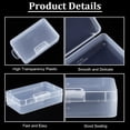thumbnail image 4 of 4 Pack 5.5x3.35x1.5 Large Clear Plastic Box Container Clear Storage Organizer with Hinged Lid for Small Craft Accessories Office Supplies Clips, 4 of 8