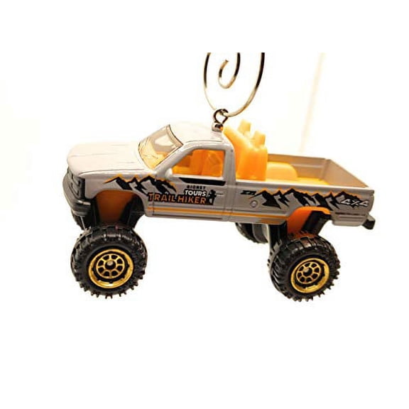 Chevy K1500 K15 Truck Christmas Ornament 1:64 Gray