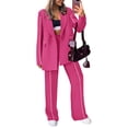 thumbnail image 1 of Traje PRETTYGARDEN Blazer Oversized Rojo Rosado XXL Pantalón Palazzo, 1 of 8