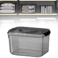 thumbnail image 2 of Cosmug Plastic Storage Box with Lid and Handle Stackable Organizing Container Transparent Storage Bin for Home Office Bedroom Bathroom Kitchen Closet Pantry Organization 1 Transparent Storage Box, 2 of 9