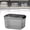 Clear Black1, variant on Plastic Storage With Lid And Handle Storage Box Stackable Organizing Lidded Storage Container For Home(Clear Black, M)
