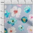 thumbnail image 1 of oneOone Silk Tabby Fabric Flower Watercolor Print Fabric By The Yard 42 Inch Wide, 1 of 4